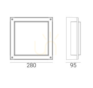 Kinkiet zewnętrzny / plafon NORDLAND 5046GR 16W 3000K Grafitowy RAL-7016 - NORLYS small 5