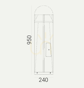 Słupek oświetleniowy Norlys NARVIK 5091AL jasnoszary LED 22,5 W 3000 K 95 cm DALI2 small 6