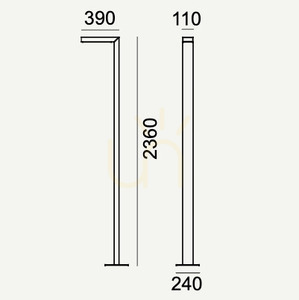 Latarnia ogrodowa / parkowa ASKER - premium - Pole 18W 4000K 236cm 5127BL czarna  - NORLYS small 7