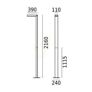 Latarnia Ogrodowa ASKER Pole PRO 5162GR LED 8,5W 4000K 216 cm Grafitowy RAL 7016 - NORLYS small 5