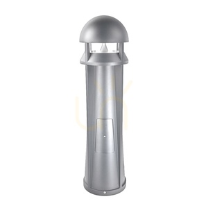 Słupek oświetleniowy NORLYS Narvik II 553AL LED 13,6 W 3000 K, przezroczysty klosz, jasnoszary RAL 9006, 95 cm small 4