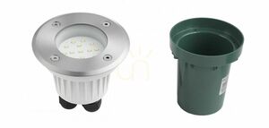 Lampa najazdowa LED SU-MA Leda ST 5024 srebrna 1W IP67 3000K 10,8 cm small 1