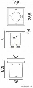 Lampa najazdowa SU-MA Leda ST 5024 B srebrna LED 1W IP67 small 3