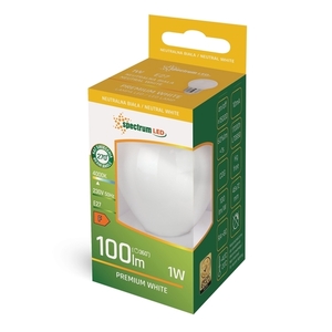 Led Kulka E 27 230 V 1 W Cog Nw Milky Spectrum small 1