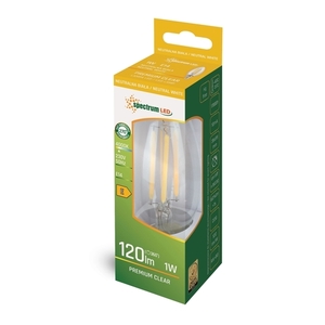 Żarówka LED świeczka SpectrumLED Clear COG E14 1 W 4000 K 120 lm WOJ+14576 1 Żarówka LED świeczka SpectrumLED Clear COG E14 1 W 4000 K 120 lm WOJ+14576 small 1