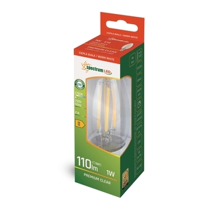 Led świecowa E 14 230 V 1 W Cog Ww Clear Spectrum small 1