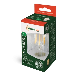 Led Gls E 27 230 V 3,8 W Cog A Class Ww Clear Spectrum 5 Lat Gwarancji small 1