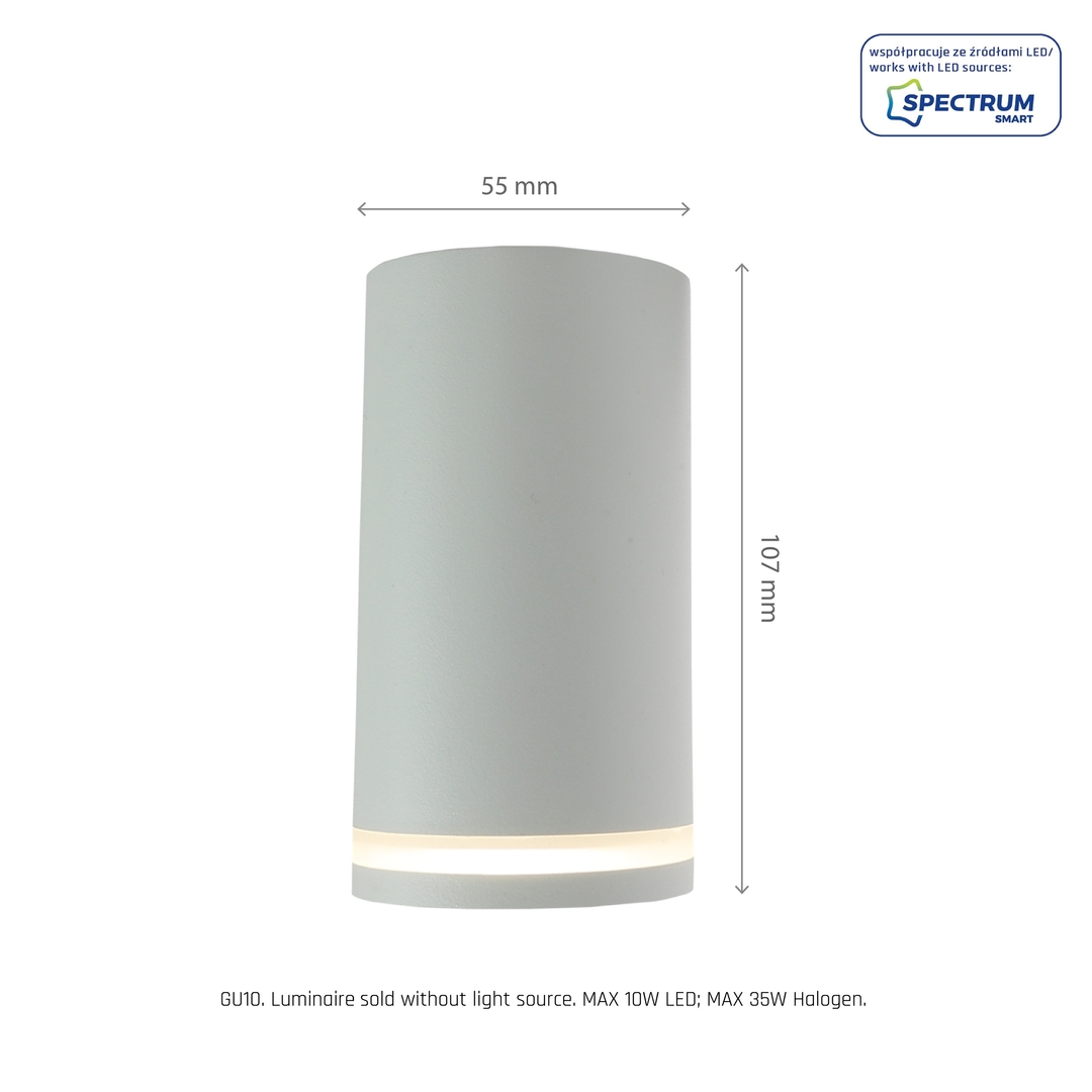 Wyświetl Chloe Mini Ring Natynkowa Gu10 230 V Ip20 Fi55*107mm Biały Nieruchoma Chloe Mini Ring Natynkowa Gu10 230 V Ip20 Fi55*107mm Biały Nieruchoma