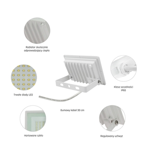 Noctis Lux 3 Naświetlacz 20 W Ww 230 V Ip65 120x90x27mm Biały small 4