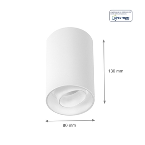 Chloe Gu10 Spot Natynkowa Gu10 250 V Ip20 80x130mm Biały Okrągła Ruchoma small 1