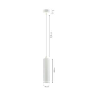 Madara Mini Ring Gu10 Zwis Baza 230 V Ip20 Fi55*200mm Biały Kabel 1m small 8