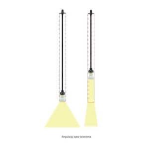 Lampa wisząca CHLOE Slim MR11 IP20 40x500+1m Kabel czarna Regulowany kąt świecenia small 6