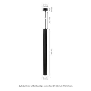 Lampa wisząca CHLOE Slim MR11 IP20 40x500+1m Kabel czarna Regulowany kąt świecenia small 9