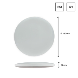 Nymphea Black & White Rings 32 W Ww 230 V 115st Ip54 Fi380x55 Biały/Czarny Okrągła small 6