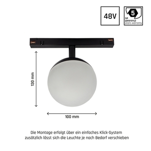 System Shift   Globe Oprawa Kula Na Szynoprzewód 100x148mm 5 W 165st Czarna 5 Lat Gw. small 8