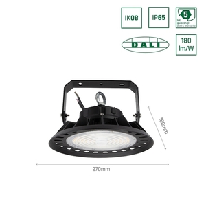 Plateo 3 High Bay 100 W Nw 230 V 90st Ip65 Ik08 270x160mm Czarny 5 Lat Gw. Dali small 4