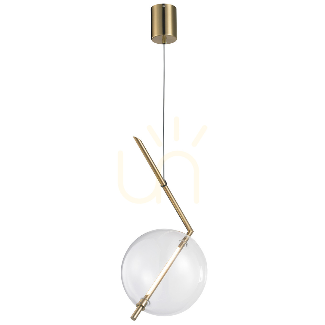 Obejrzyj Lampa wisząca AMORE - 1 LED złota 24 cm Lampa wisząca AMORE - 1 LED złota 24 cm
