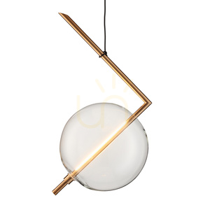 Lampa wisząca AMORE - 1 LED złota 24 cm 3 Lampa wisząca AMORE - 1 LED złota 24 cm small 3
