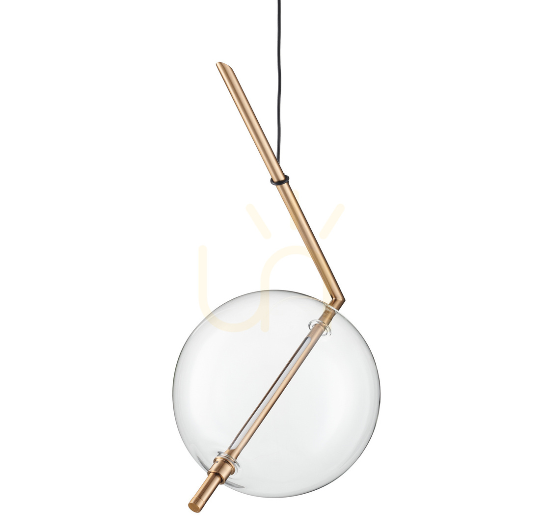 Pokaż Lampa wisząca AMORE - 1 LED złota 24 cm Lampa wisząca AMORE - 1 LED złota 24 cm
