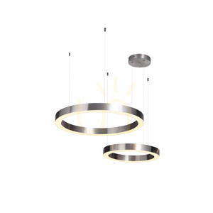 Lampa wisząca CIRCLE 60+80 LED nikiel na 1 podsufitce small 3