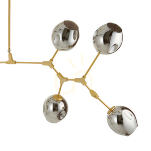 Lampa wisząca MODERN ORCHID-9 złoto szara 150 cm small 6