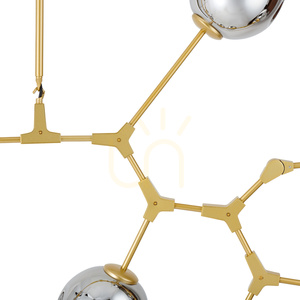 Lampa wisząca MODERN ORCHID-9 złoto szara 150 cm small 7