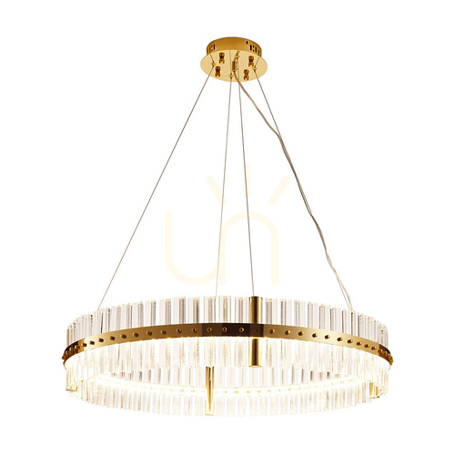 Sprawdź Lampa wisząca AURA LED złota 85 cm