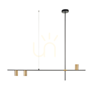 Lampa wisząca LUNGO czarno złota 135 cm small 0
