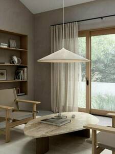 Lampa wisząca DFTP Hill 85, biała, Tyvek, 3 × E27 small 1