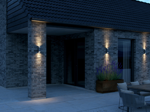 Sprawdź Lampa ścienna NICO Nordlux GU10 2x35W Aluminium Antracyt