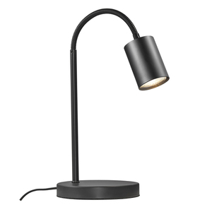 Lampa stołowa EXPLORE GU10 7W czarna głowica obrotowa 360° elastyczne ramię 37 cm 2213505003 Nordlux small 1