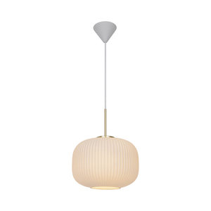 Lampa wisząca MILFORD 30 Nordlux E27 max 40W szkło opalowe mosiądz small 1