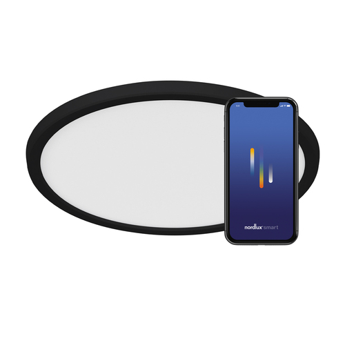 Sprawdź Plafon smart Oja Smart 29 czarny LED 15W 1600lm 2700-6500K sterowany aplikacją NORDLUX 2015036103