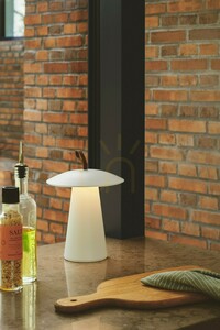 Akumulatorowa lampa stołowa Nordlux Ara To-Go 2, biała, LED 3000 K small 3