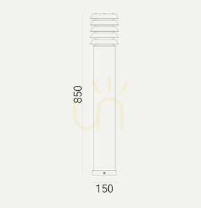 Słupek Oświetleniowy ALTA 5021GA 85cm 10,8W 4000K Galwanizowany - NORLYS small 3