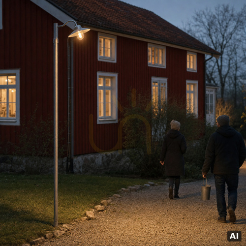Sprawdź Latarnia ogrodowa NORLYS Karlstad 2031 cynk ogniowy, oprawa bez słupa