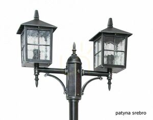 Lampa ogrodowa stojąca SU-MA Wenecja 2-punktowa czarna patyna OGMWN 2 KW small 7
