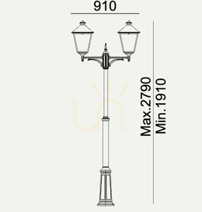 Latarnia ogrodowa / parkowa IP54 LONDON BIG 492WH 2 x E27 biały - premium NORLYS small 1