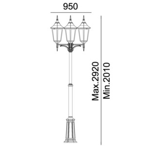Latarnia ogrodowa/parkowa MODENA 397 Biały RAL-9003 - NORLYS small 1
