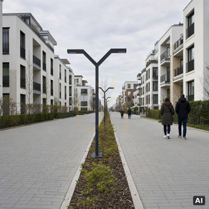 Latarnia ogrodowa NORLYS Trysil 1003GR grafitowa RAL 7016 LED 40 W, 263 cm small 2
