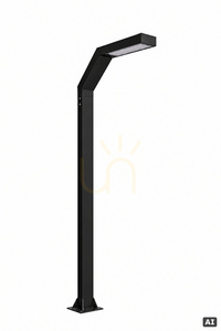 Latarnia ogrodowa LED Norlys Trysil 1048BL, 263 cm, 12,5 W, 3000 K, czarna RAL 9005 small 0