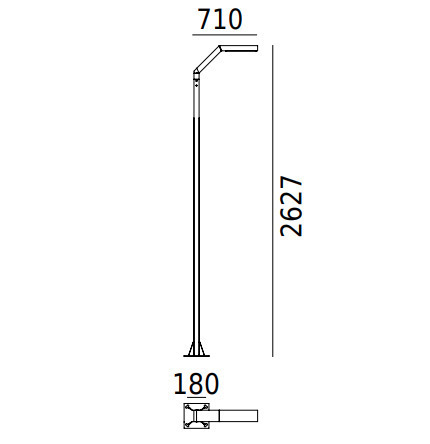 Sprawdź Latarnia ogrodowa/parkowa TRYSIL 1055 Aluminium RAL-9006 263cm 8,7W 4000K - NORLYS