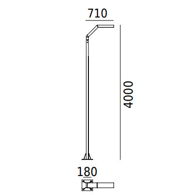 Sprawdź Latarnia ogrodowa/parkowa TRYSIL 1085 Aluminium RAL-9006 400cm 17W 4000K - NORLYS