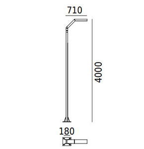 Latarnia Ogrodowa/Parkowa TRYSIL 1085GR Grafitowa RAL-7016 400cm 17W 4000K - - NORLYS small 1