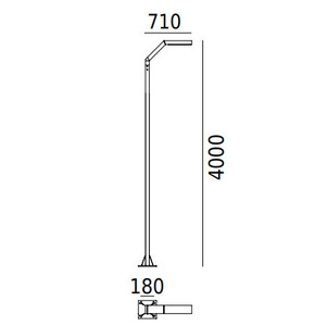 Latarnia Ogrodowa/Parkowa TRYSIL 1095 AL Aluminium RAL-9006 400cm 12,2W LED - - NORLYS small 1