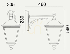 Kinkiet zewnętrzny IP54 LONDON BIG 4138WH 14,6W 3000K biały - premium NORLYS small 1