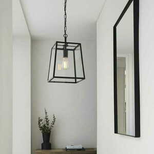 Lampa wisząca Endon Hurst czarna stalowa 1xE27 LED dimmable 27,5 cm small 2