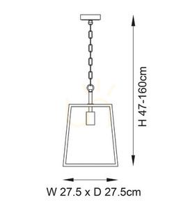 Lampa wisząca Endon Hurst czarna stalowa 1xE27 LED dimmable 27,5 cm small 7