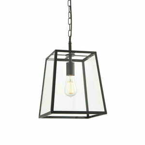 Lampa wisząca Endon Hurst czarna stalowa 1xE27 LED dimmable 27,5 cm small 0
