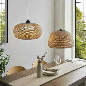 Lampa wisząca Endon Bali czarna rattanowa 42 cm small 3